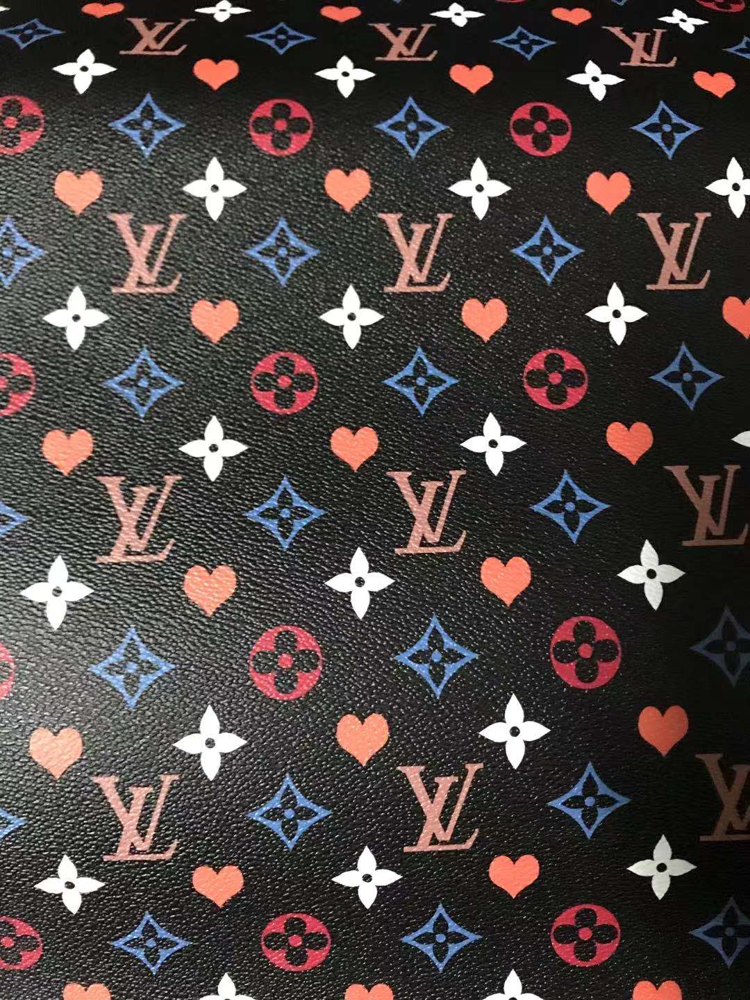 Trending LV Heart Leather Fabric for Bag