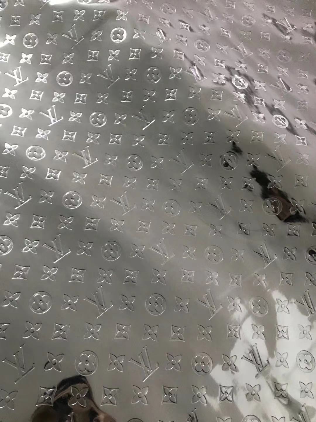 Shiny Silver LV leather for Bag