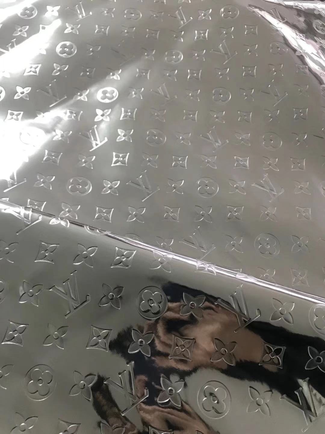 Shiny Silver LV leather for Bag