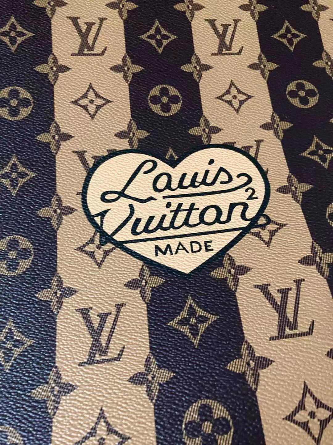 Vantage Stripe LV Nigo Made Leather for Custom Sneakers Bags