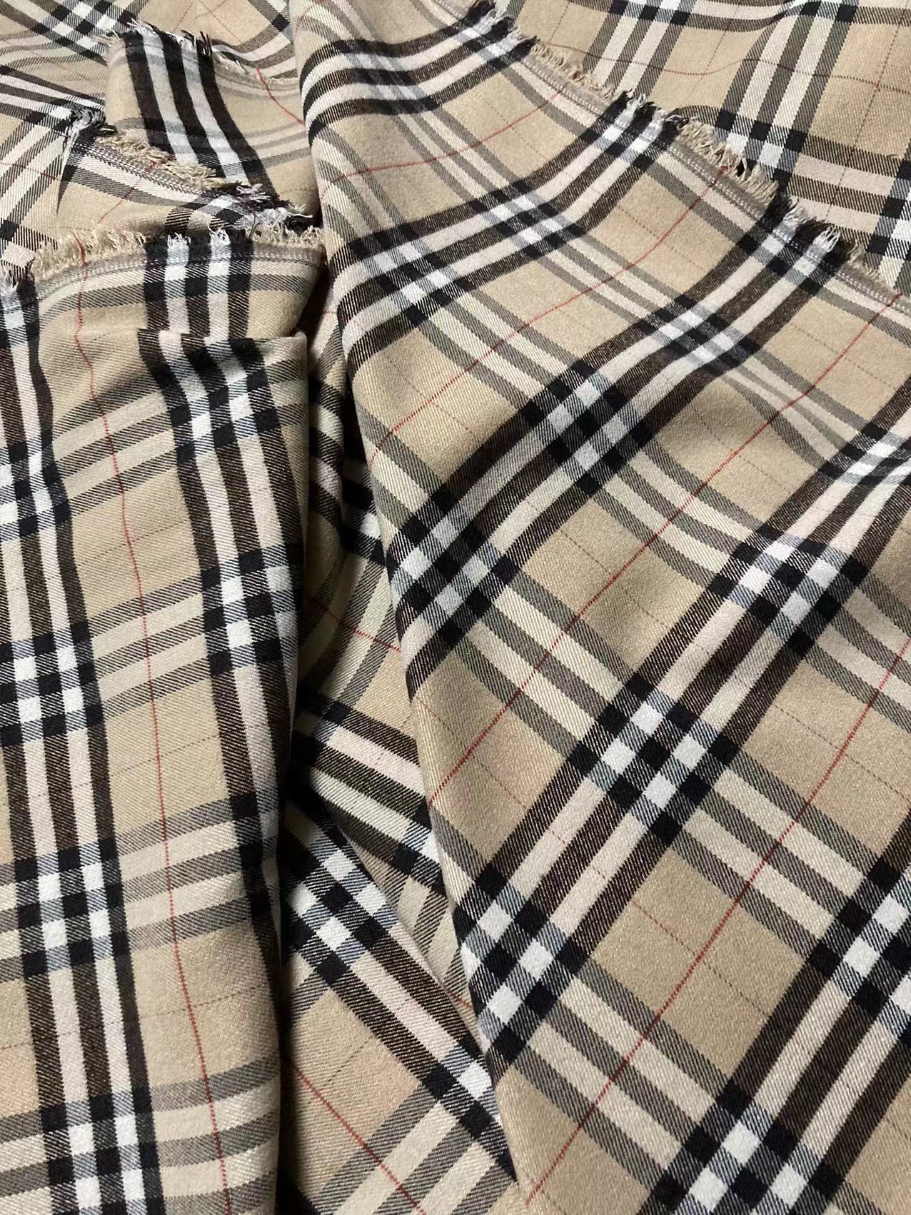 High Quality Burberry Check Cotton Brushed Cozy Fabric for Shirt