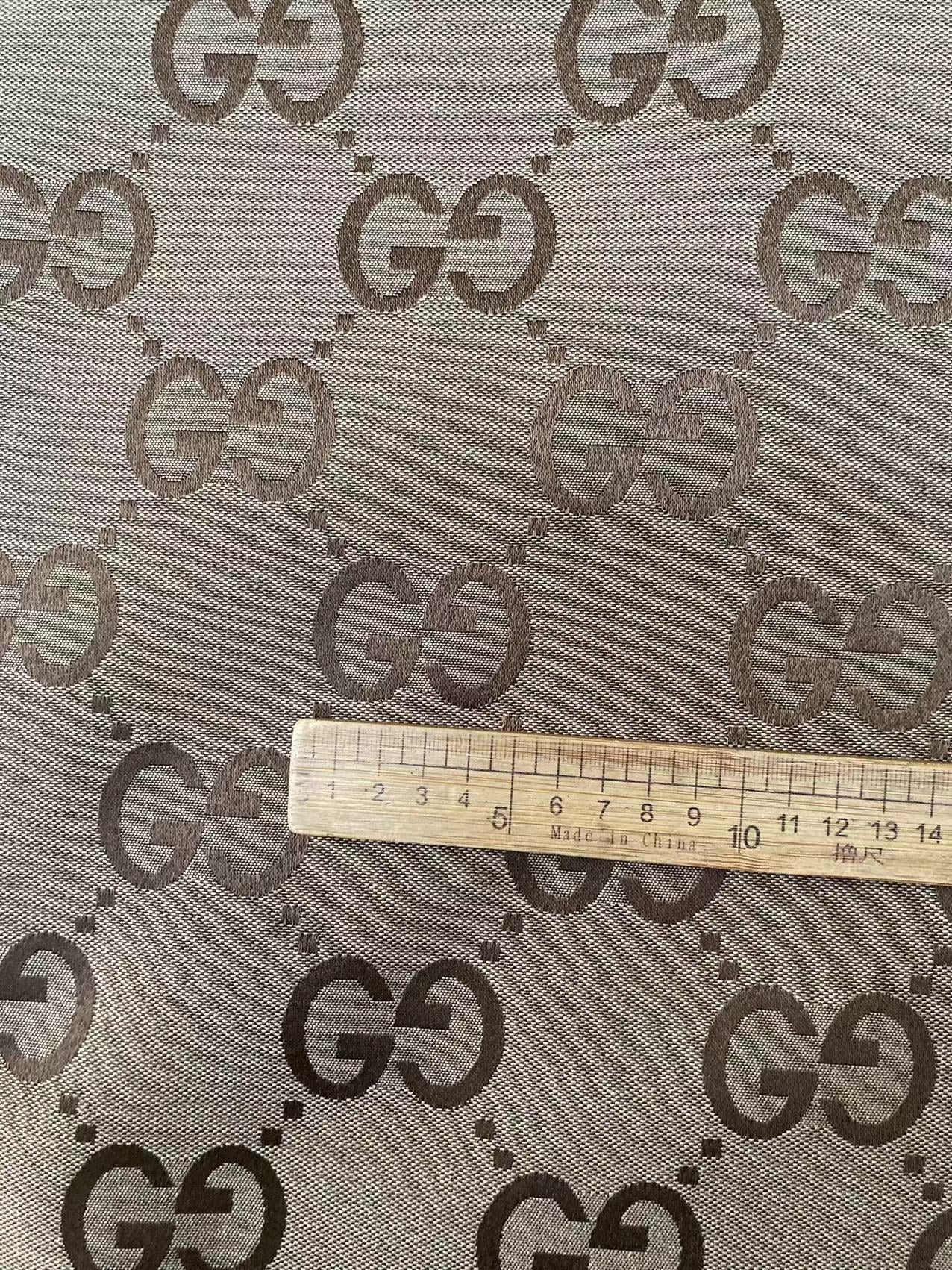 Trending New Big GG Gucci Brown Cotton Fabric for Clothing