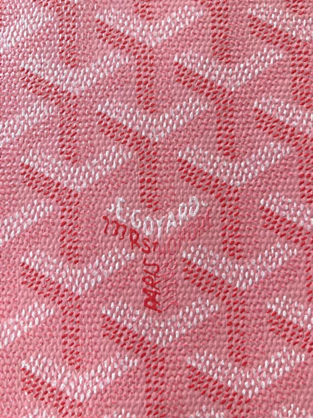 Original Quality Pink Goyard Canvas Fabric for Custom Sneakers Car Interior