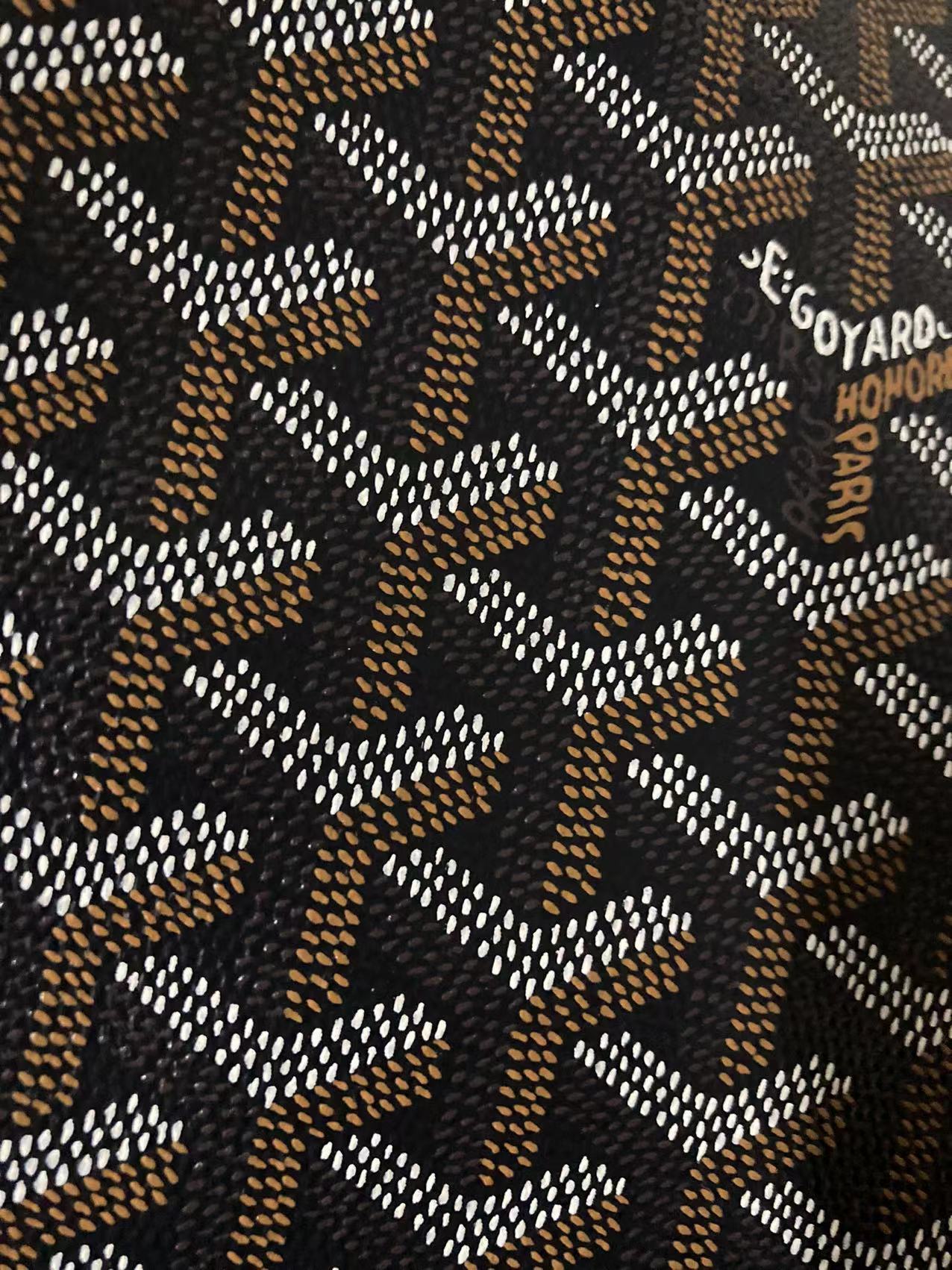 Premium Original Classic Black Brown Goyard Fabric for Bag Furniture Custom