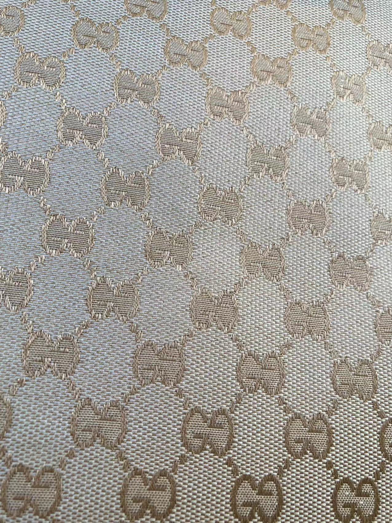 Gold Gucci Cotton Jacquard Fabric for Custom Clothing