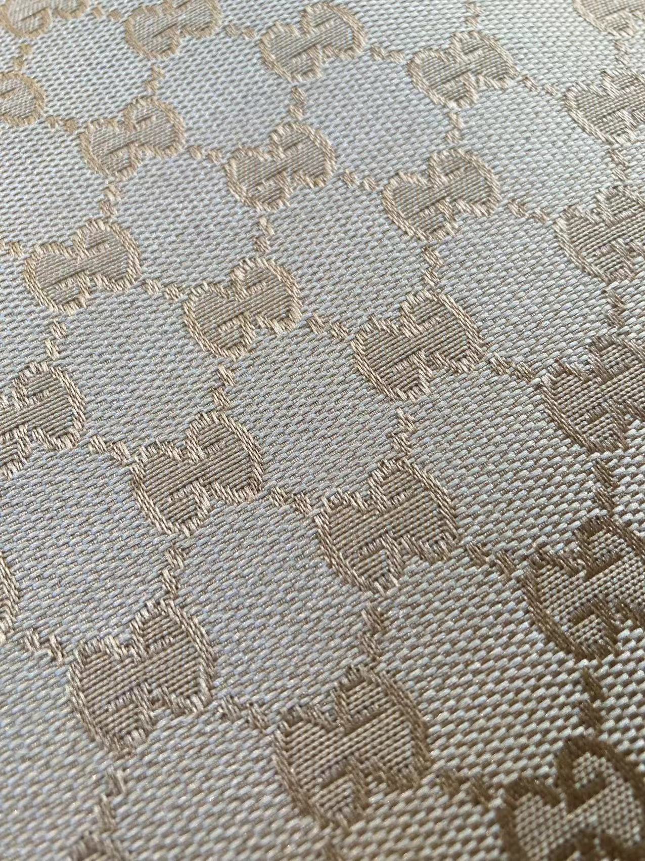 Gold Gucci Cotton Jacquard Fabric for Custom Clothing