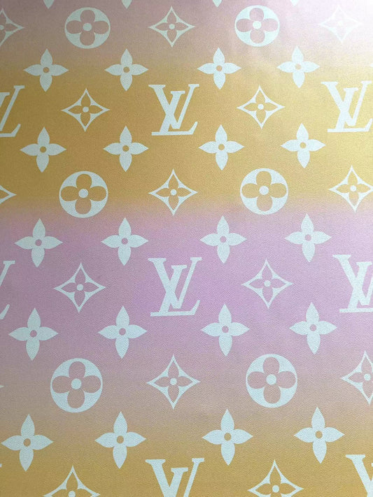 Colorful LV By the Pool Leather Fabric for Bag Custom