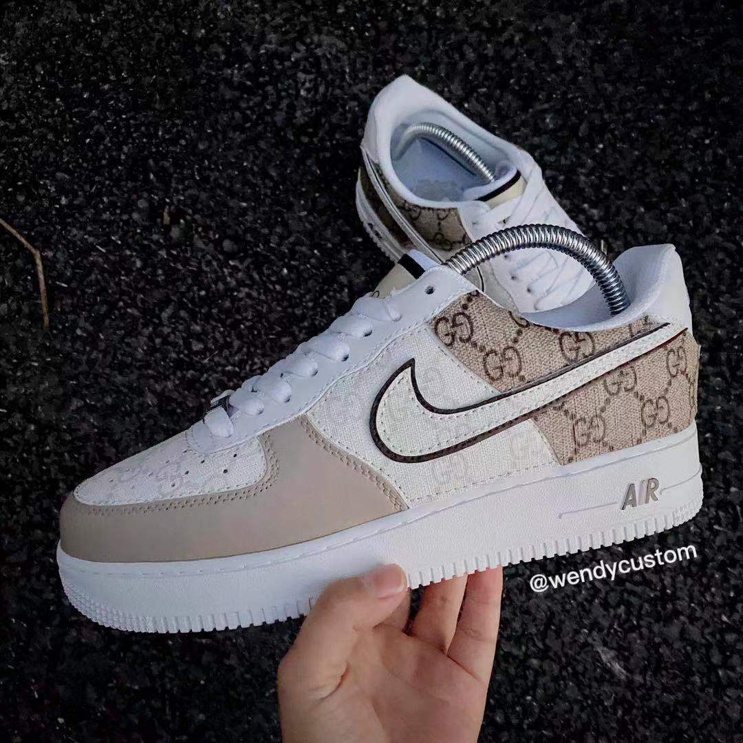Classic Full Gucci Splicing Custom Sneakers Air Force One for Man –  WendyCustom