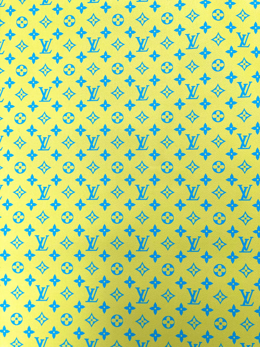 New Color Bright Yellow LV Monogram Designer Fabric for Keepall Bag