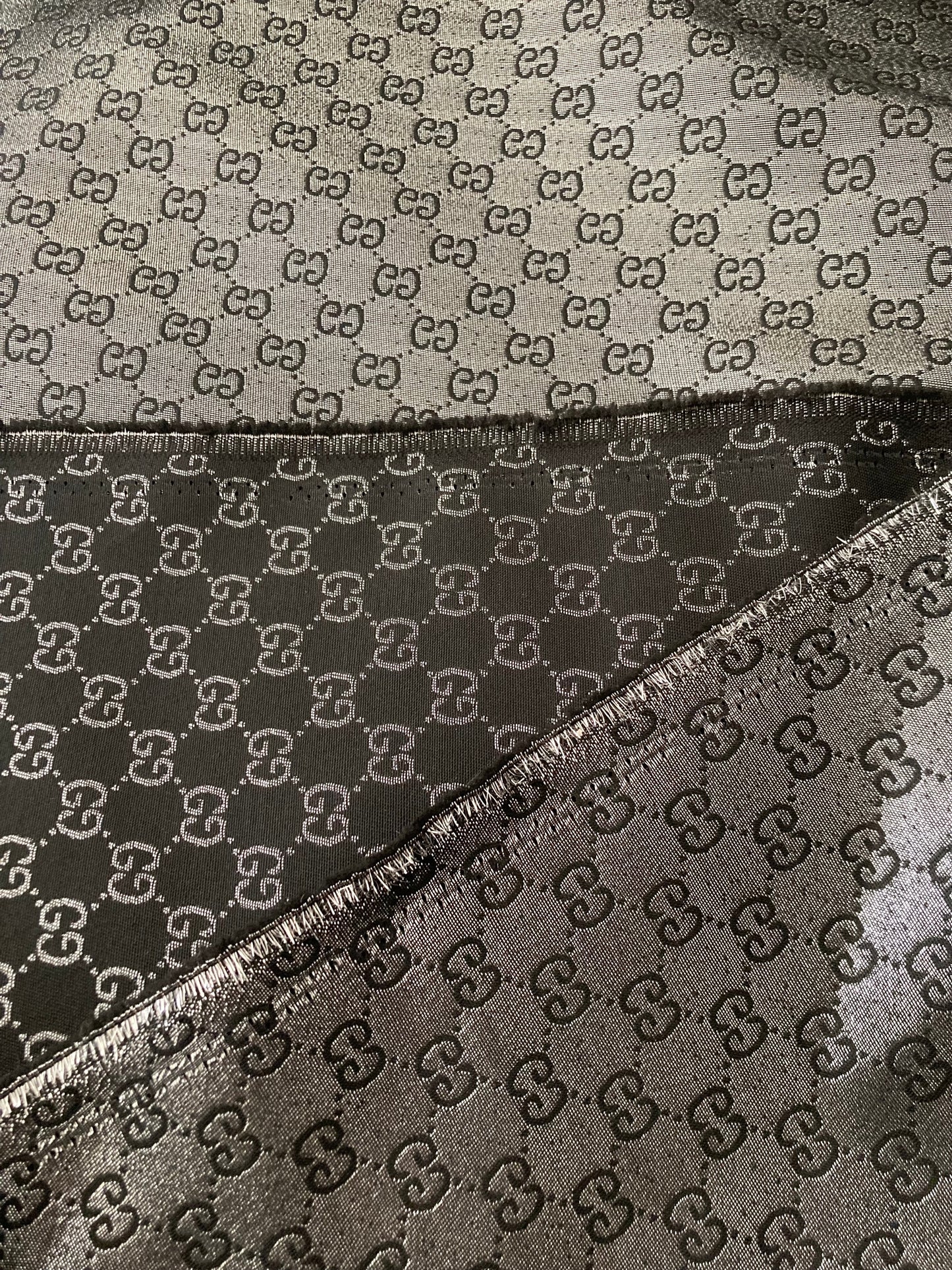 Silver Reflective Gucci Cotton Fabric for Custom