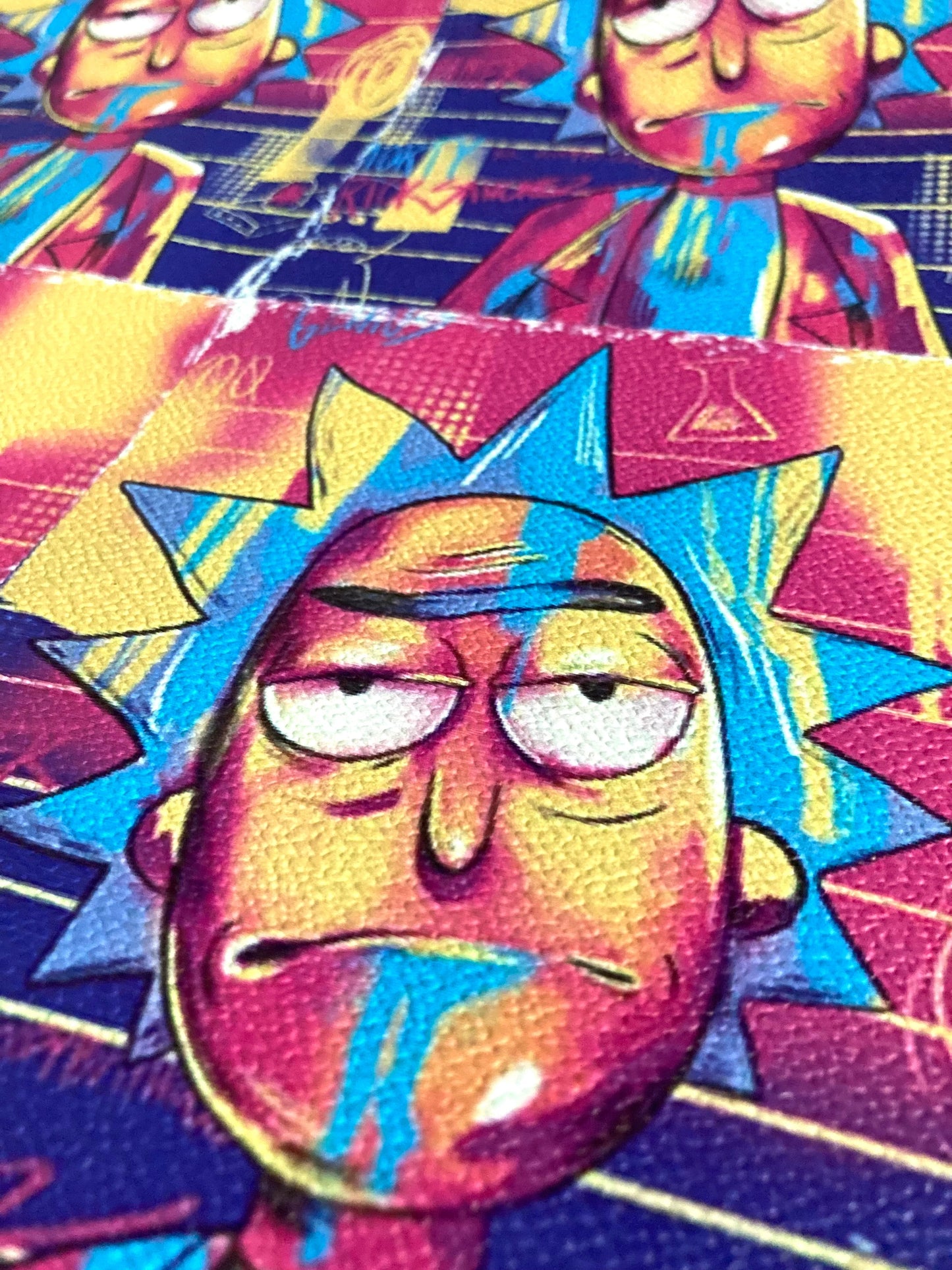 Rick and Morty Printing Leather Handmade Material for Sneakers Custom