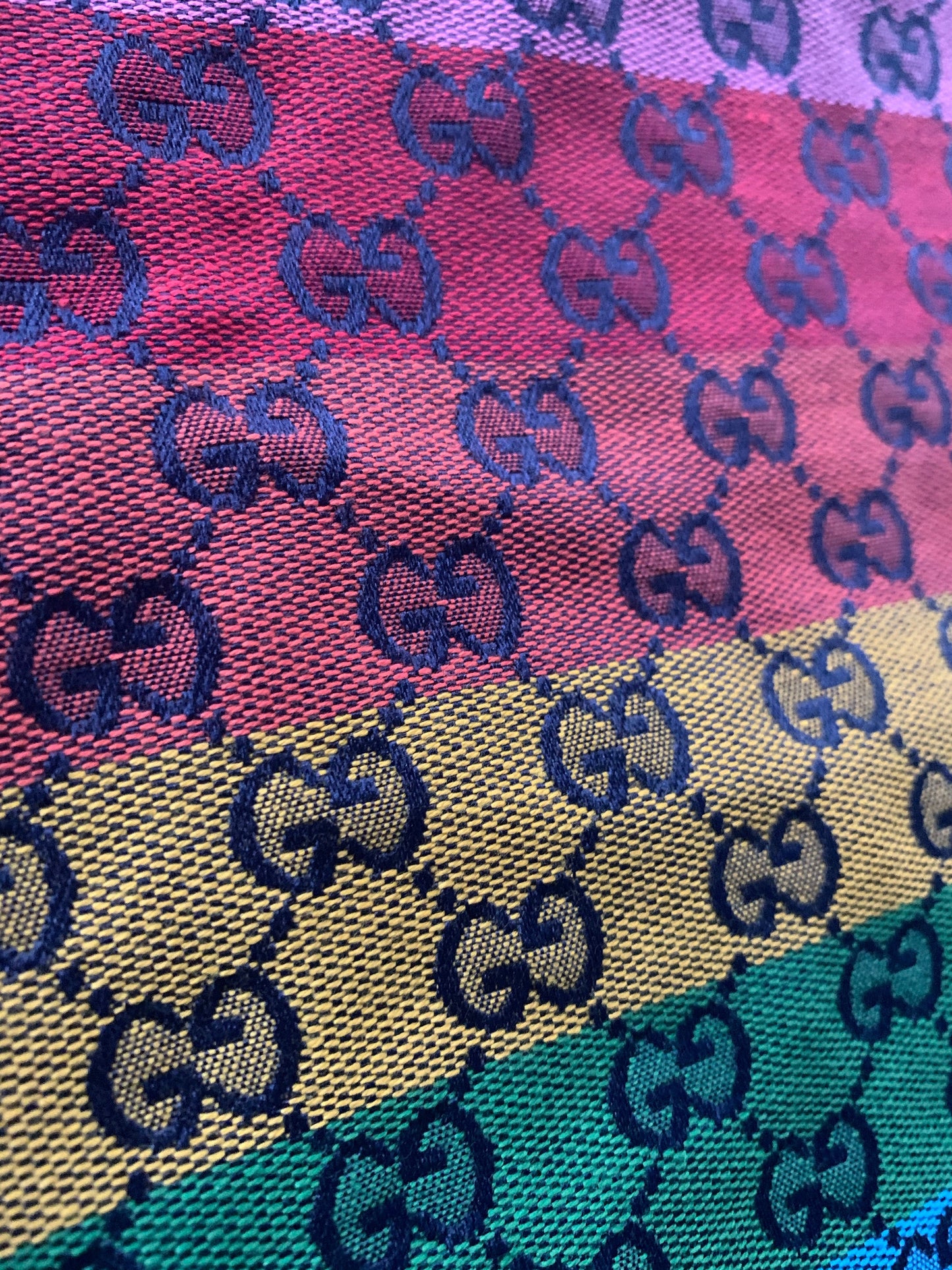 Hottest Rainbow Gucci Fabric for Bag Custom