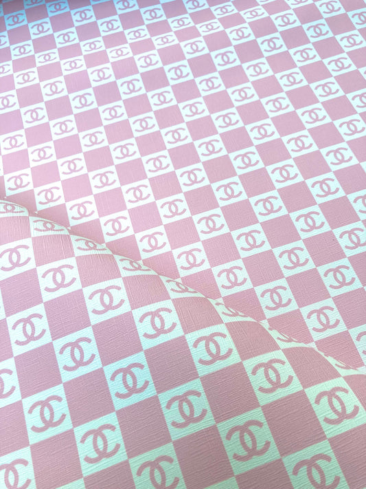 Small Pink White Chanel Vinyl for Custom Handmade