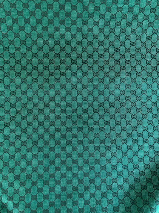 Dark Green Gucci Fabric for Custom Shoes Handcrafted