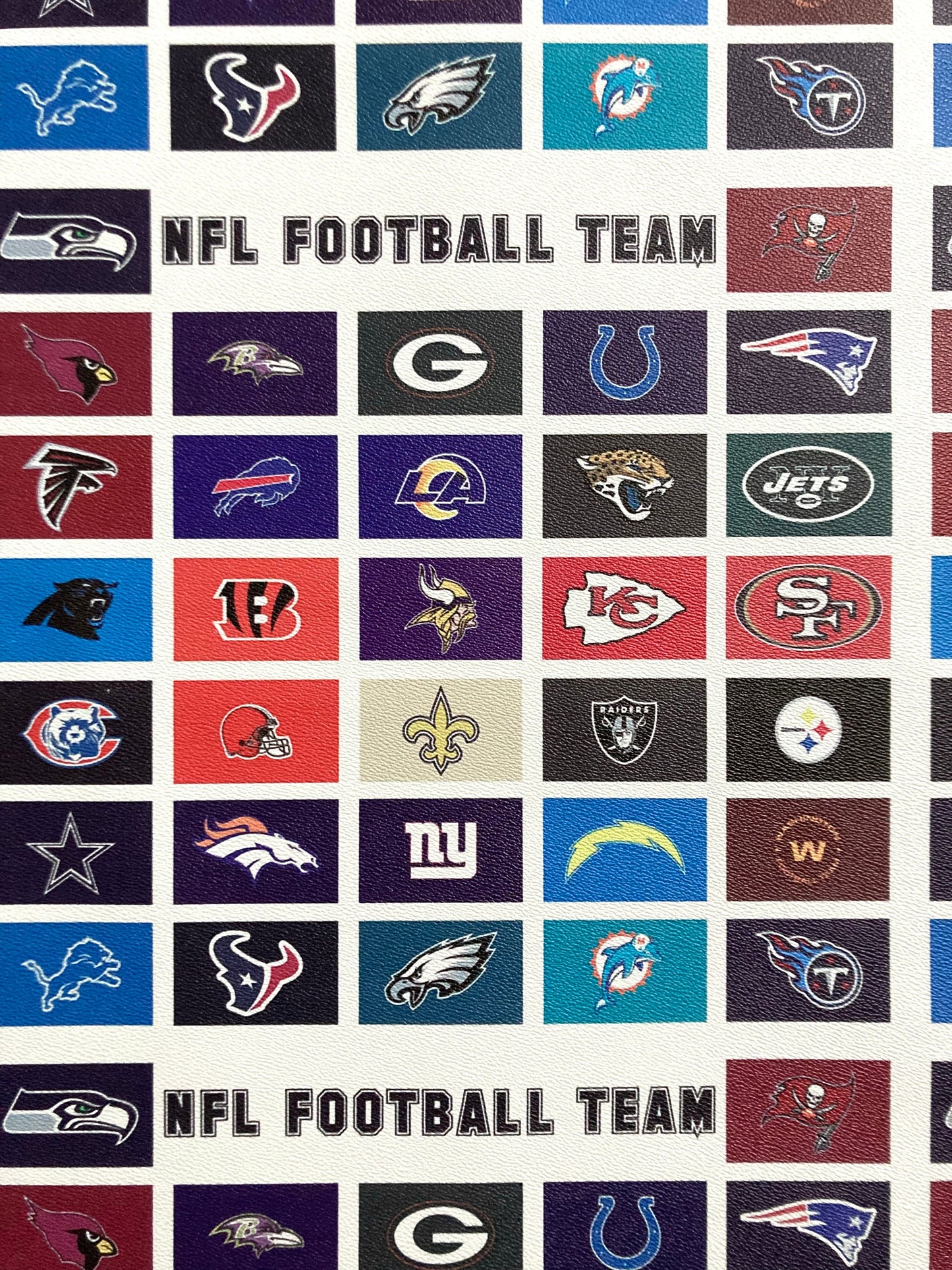 NFL football team Logo Vinyl Handmade Custom Material